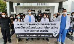 Tıp-İş acil servisin önünde açıklama yaptı