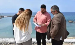 Girne Belediyesi ve İnşaat Mühendisleri Odası, Girne Kalesi mevkiinde inceleme gerçekleştirdi