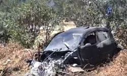 Dağ yolunda kaza: Araç tıra arkadan çarptı, yandı