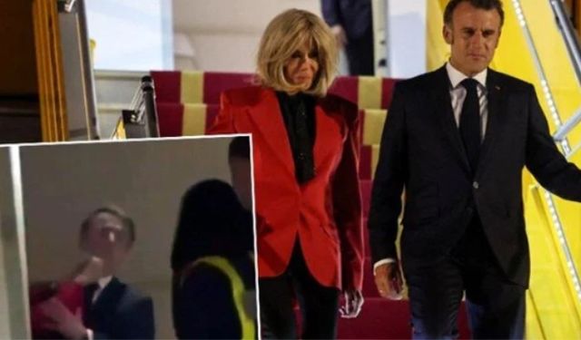 Fransa'yı sarsan görüntü! Macron karısından tokat yedi