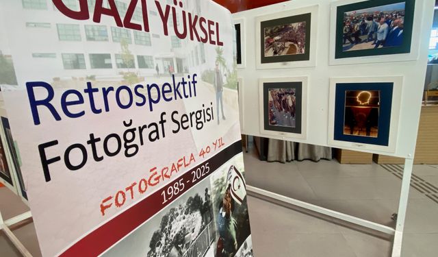 Gazi Yüksel’in Retrospektif sergisi Ercan Havalimanı’nda açıldı
