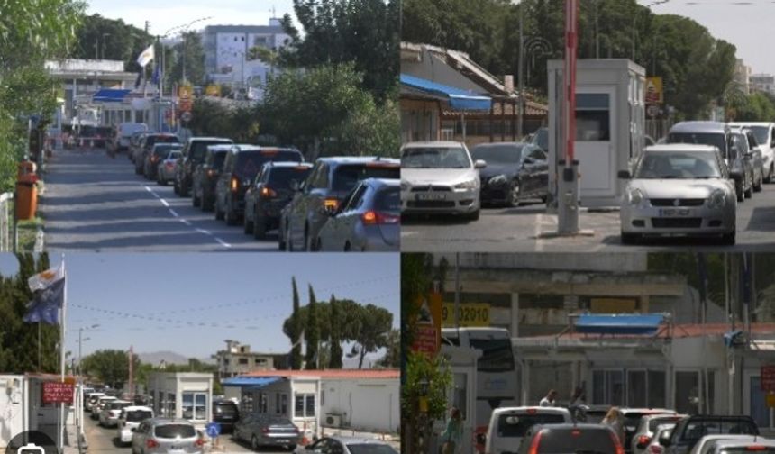 Güney Kıbrıs geçiş noktalarında yeni sisteme geçti ya biz!